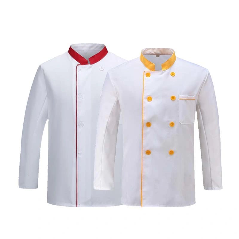 Custom Logo Restaurant Work Cotton Breathable Wholesale Chef Uniform